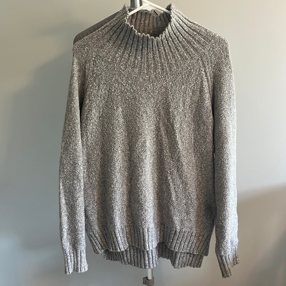 Boutique turtleneck sweater, grey - size large